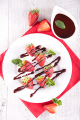 strawberry and chocolate dip