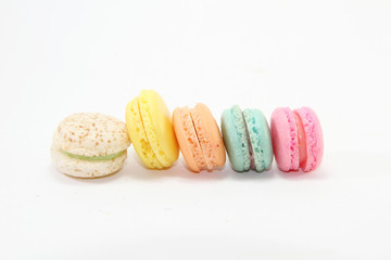 macaron on white background