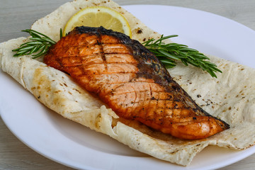 Grilled salmon