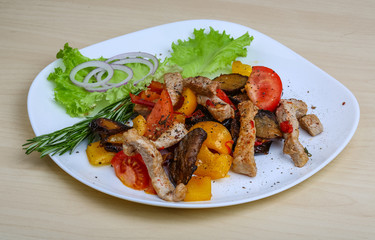 Roasted pork with vegetables