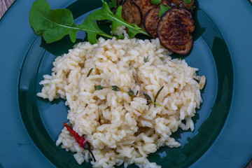 Risotto with eggplant