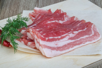 Raw bacon