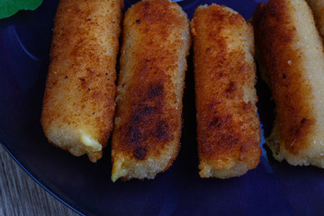 Fry cheese sticks