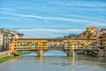 Florence Ponte Vecchio sunset view