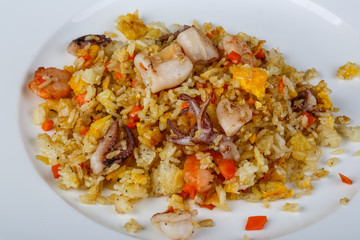Fried rice with seafood