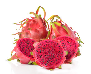 Dragon Fruit isolated against white background.