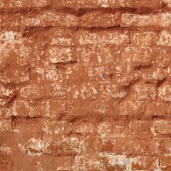 Old  Brick Wall With Dingy Paint In The Warm Shades