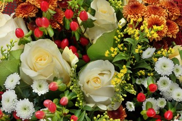 Colorful Flowers Gift  Bouquets Background
