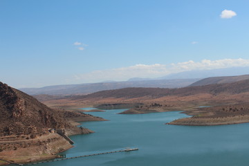 The famous Moroccan storage pond, near the Agadir.
