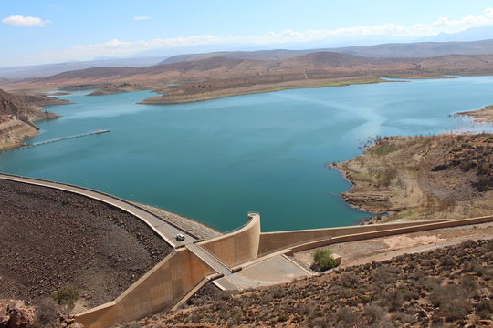 The famous Moroccan storage pond, near the Agadir.
