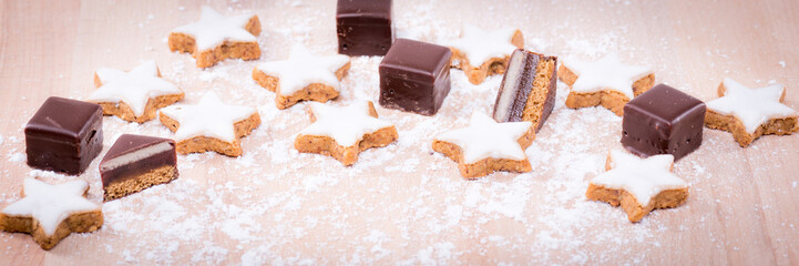 banner mit weihnachtsgebäck