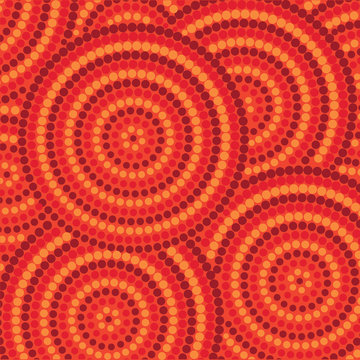 Abstract Aboriginal dot painting in vector format.
