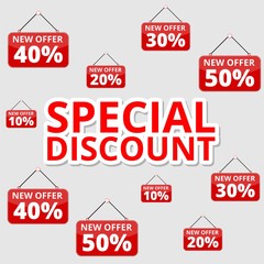 Shopping special offers, discounts and promotions, special discount