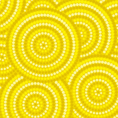 Abstract Aboriginal dot painting in vector format. - obrazy, fototapety, plakaty