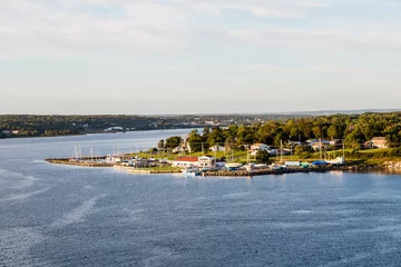 Fototapeten Marina and Homes on Shore of Sydney Nova Scotia © dbvirago