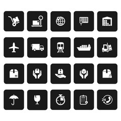 Set of Shipping and Logistic icons. Vector Illustration. EPS10