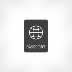 International passport icon vector isolated