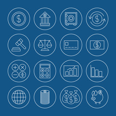 finance icons set