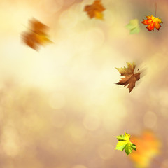 Naklejka na ściany i meble Autumnal fall. Abstract seasonal backgrounds