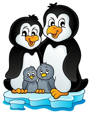 Penguin family theme image 1