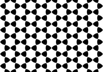Vector modern seamless geometry pattern flower, black and white abstract geometric background, trendy print, monochrome retro texture, hipster fashion design