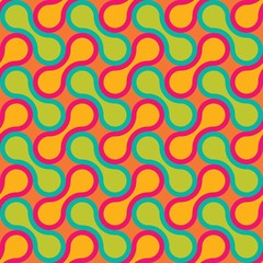 Vector modern seamless colorful geometry pattern, drops, color abstract geometric background, trendy multicolored print, retro texture, hipster fashion design