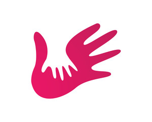 Fototapeta na wymiar Adoption Care help People Logo