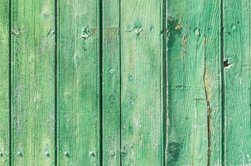 Fototapeta na wymiar Grüne Bretter Wand Hintergrund mit Textfreiraum