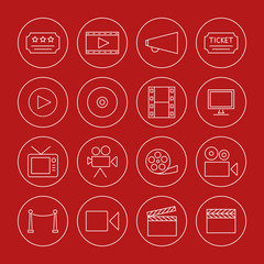 movie icons set