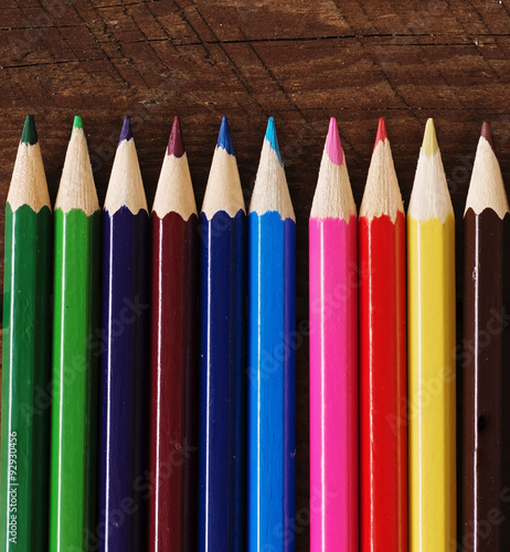 "background of colored pencils" Stock photo and royalty-free images on