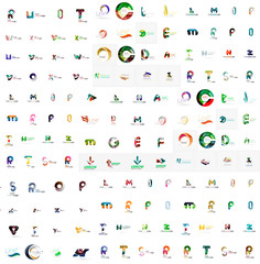Mega set of letter logos