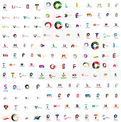 Mega set of letter logos