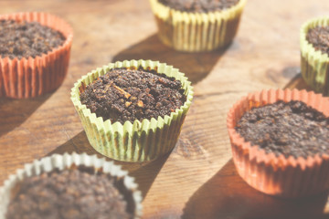 Close-up of homemade cupcakes