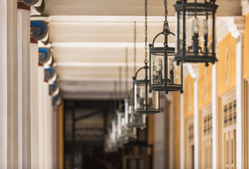 Row of lamps.