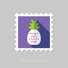 Pineapple flat stamp with long shadow