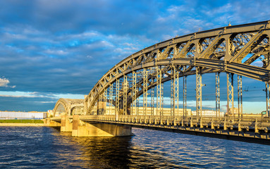 Bolsheokhtinsky Bridge in Saint Petersburg - Russia