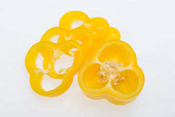 sweet pepper isolated on white background