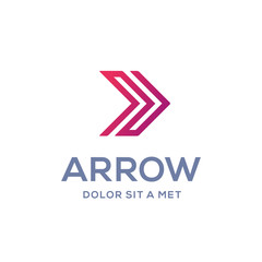 Abstract business logo icon design template with arrow