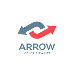 Abstract business logo icon design template with arrow