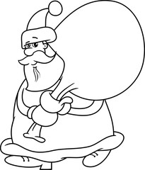 santa on christmas coloring page