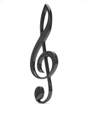 treble clef 3d on white