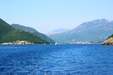 Fototapeta premium Herceg Novi. Kotor bay, Montenegro. Adriatic sea. Sea view