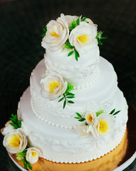 Obraz na płótnie Canvas Handmade wedding cake.