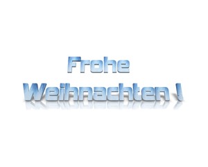 Frohe Weihnachten 3d schrift