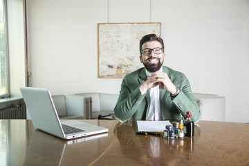 young happy manager