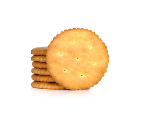 Cracker isolated on over white background