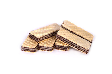 Wafers isolated on a white background