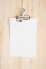 Blank white paper on office desk