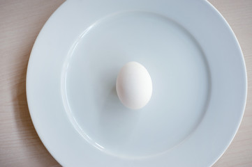 Egg on plate,