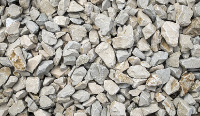 White limestone gravel closeup